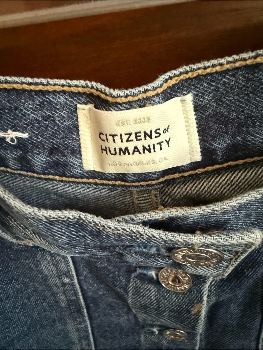 Citizens of Humanity Anouk Denim Button Down midi Skirt - Picture 6 of 13